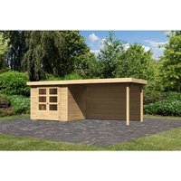 KARIBU Gartenhaus »Askola«, Holz, BxHxT: 497 x 211 x 217 cm (Außenmaße inkl. Dachüberstand) – beige KARIBU Gartenhaus »Askola«, Holz, BxHxT: 497 x 211 x 217 cm (Außenmaße inkl. Dachüberstand) – beige