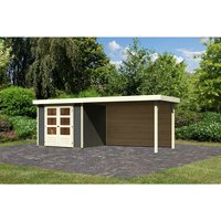 KARIBU Gartenhaus »Askola«, Holz, BxHxT: 497 x 211 x 217 cm (Außenmaße inkl. Dachüberstand) – grau KARIBU Gartenhaus »Askola«, Holz, BxHxT: 497 x 211 x 217 cm (Außenmaße inkl. Dachüberstand) – grau