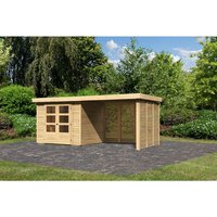 KARIBU Gartenhaus »Askola«, Holz, BxHxT: 497 x 211 x 217 cm (Außenmaße) – beige KARIBU Gartenhaus »Askola«, Holz, BxHxT: 497 x 211 x 217 cm (Außenmaße) – beige