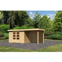 KARIBU Gartenhaus »Askola«, Holz, BxHxT: 522 x 211 x 217 cm (Außenmaße inkl. Dachüberstand) – beige KARIBU Gartenhaus »Askola«, Holz, BxHxT: 522 x 211 x 217 cm (Außenmaße inkl. Dachüberstand) – beige