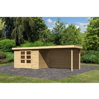 KARIBU Gartenhaus »Askola«, Holz, BxHxT: 557 x 211 x 217 cm (Außenmaße inkl. Dachüberstand) – beige KARIBU Gartenhaus »Askola«, Holz, BxHxT: 557 x 211 x 217 cm (Außenmaße inkl. Dachüberstand) – beige