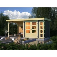 KARIBU Gartenhaus »Kerko 3«, Holz, BxHxT: 497 x 211 x 217 cm (Außenmaße) – grau KARIBU Gartenhaus »Kerko 3«, Holz, BxHxT: 497 x 211 x 217 cm (Außenmaße) – grau