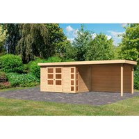 KARIBU Gartenhaus »Kerko 4«, Holz, BxHxT: 561 x 211 x 217 cm (Außenmaße inkl. Dachüberstand) – beige KARIBU Gartenhaus »Kerko 4«, Holz, BxHxT: 561 x 211 x 217 cm (Außenmaße inkl. Dachüberstand) – beige