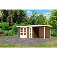 KARIBU Gartenhaus »Kerko 5«, Holz, BxHxT: 522 x 210 x 246 cm (Außenmaße inkl. Dachüberstand) - grau |  Fichte KARIBU Gartenhaus »Kerko 5«, Holz, BxHxT: 522 x 210 x 246 cm (Außenmaße inkl. Dachüberstand) - grau |  Fichte
