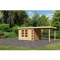 KARIBU Gartenhaus »Kerko 5«, Holz, BxHxT: 557 x 210 x 246 cm (Außenmaße inkl. Dachüberstand) – beige KARIBU Gartenhaus »Kerko 5«, Holz, BxHxT: 557 x 210 x 246 cm (Außenmaße inkl. Dachüberstand) – beige