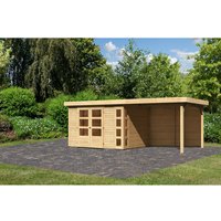 KARIBU Gartenhaus »Kerko 5«, Holz, BxHxT: 557 x 210 x 246 cm (Außenmaße inkl. Dachüberstand) – beige KARIBU Gartenhaus »Kerko 5«, Holz, BxHxT: 557 x 210 x 246 cm (Außenmaße inkl. Dachüberstand) – beige