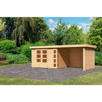 KARIBU Gartenhaus »Kerko 5«, Holz, BxHxT: 557 x 210 x 246 cm (Außenmaße inkl. Dachüberstand) – beige KARIBU Gartenhaus »Kerko 5«, Holz, BxHxT: 557 x 210 x 246 cm (Außenmaße inkl. Dachüberstand) – beige