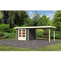 KARIBU Gartenhaus »Askola«, Holz, BxHxT: 500 x 211 x 246 cm (Außenmaße inkl. Dachüberstand) – grau KARIBU Gartenhaus »Askola«, Holz, BxHxT: 500 x 211 x 246 cm (Außenmaße inkl. Dachüberstand) – grau