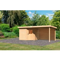 KARIBU Gartenhaus »Neuruppin«, Holz, BxHxT: 535 x 222 x 244 cm (Außenmaße) – beige KARIBU Gartenhaus »Neuruppin«, Holz, BxHxT: 535 x 222 x 244 cm (Außenmaße) – beige