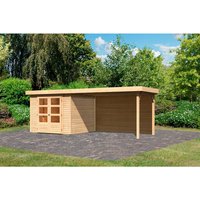 KARIBU Gartenhaus »Askola«, Holz, BxHxT: 500 x 211 x 246 cm (Außenmaße inkl. Dachüberstand) – beige KARIBU Gartenhaus »Askola«, Holz, BxHxT: 500 x 211 x 246 cm (Außenmaße inkl. Dachüberstand) – beige