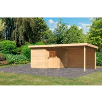 KARIBU Gartenhaus »Neuruppin«, Holz, BxHxT: 565 x 222 x 274 cm (Außenmaße) – beige KARIBU Gartenhaus »Neuruppin«, Holz, BxHxT: 565 x 222 x 274 cm (Außenmaße) – beige