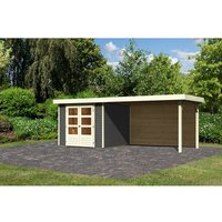 KARIBU Gartenhaus »Askola«, Holz, BxHxT: 500 x 211 x 246 cm (Außenmaße) – grau KARIBU Gartenhaus »Askola«, Holz, BxHxT: 500 x 211 x 246 cm (Außenmaße) – grau