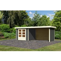 KARIBU Gartenhaus »Askola«, Holz, BxHxT: 500 x 211 x 246 cm (Außenmaße inkl. Dachüberstand) – grau KARIBU Gartenhaus »Askola«, Holz, BxHxT: 500 x 211 x 246 cm (Außenmaße inkl. Dachüberstand) – grau