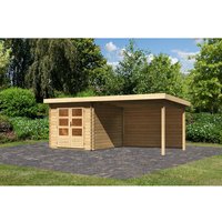 KARIBU Gartenhaus »Bastrup«, Holz, BxHxT: 519 x 222 x 297 cm (Außenmaße inkl. Dachüberstand) – beige KARIBU Gartenhaus »Bastrup«, Holz, BxHxT: 519 x 222 x 297 cm (Außenmaße inkl. Dachüberstand) – beige