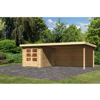 KARIBU Gartenhaus »Bastrup«, Holz, BxHxT: 680 x 222 x 297 cm (Außenmaße inkl. Dachüberstand) – beige KARIBU Gartenhaus »Bastrup«, Holz, BxHxT: 680 x 222 x 297 cm (Außenmaße inkl. Dachüberstand) – beige