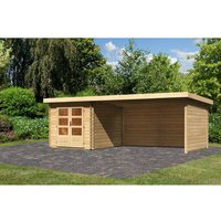 KARIBU Gartenhaus »Bastrup«, Holz, BxHxT: 680 x 222 x 297 cm (Außenmaße inkl. Dachüberstand) – beige KARIBU Gartenhaus »Bastrup«, Holz, BxHxT: 680 x 222 x 297 cm (Außenmaße inkl. Dachüberstand) – beige
