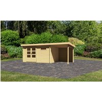 KARIBU Gartenhaus »Bastrup«, Holz, BxHxT: 569 x 220 x 297 cm (Außenmaße inkl. Dachüberstand) – beige KARIBU Gartenhaus »Bastrup«, Holz, BxHxT: 569 x 220 x 297 cm (Außenmaße inkl. Dachüberstand) – beige