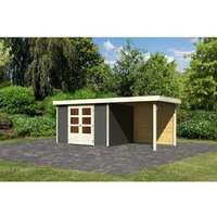 KARIBU Gartenhaus »Askola«, Holz, BxHxT: 522 x 211 x 246 cm (Außenmaße inkl. Dachüberstand) – grau KARIBU Gartenhaus »Askola«, Holz, BxHxT: 522 x 211 x 246 cm (Außenmaße inkl. Dachüberstand) – grau