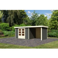 KARIBU Gartenhaus »Askola«, Holz, BxHxT: 522 x 211 x 246 cm (Außenmaße inkl. Dachüberstand) – grau KARIBU Gartenhaus »Askola«, Holz, BxHxT: 522 x 211 x 246 cm (Außenmaße inkl. Dachüberstand) – grau