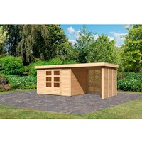 KARIBU Gartenhaus »Askola«, Holz, BxHxT: 522 x 211 x 246 cm (Außenmaße inkl. Dachüberstand) – beige KARIBU Gartenhaus »Askola«, Holz, BxHxT: 522 x 211 x 246 cm (Außenmaße inkl. Dachüberstand) – beige