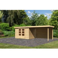 KARIBU Gartenhaus »Askola«, Holz, BxHxT: 557 x 211 x 246 cm (Außenmaße inkl. Dachüberstand) – beige KARIBU Gartenhaus »Askola«, Holz, BxHxT: 557 x 211 x 246 cm (Außenmaße inkl. Dachüberstand) – beige