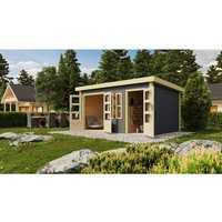 KARIBU Gartenhaus »Schönbuch«, Holz, BxHxT: 426 x 228 x 276 cm (Außenmaße inkl. Dachüberstand) – grau KARIBU Gartenhaus »Schönbuch«, Holz, BxHxT: 426 x 228 x 276 cm (Außenmaße inkl. Dachüberstand) – grau