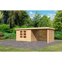 KARIBU Gartenhaus »Askola«, Holz, BxHxT: 557 x 211 x 246 cm (Außenmaße inkl. Dachüberstand) – beige KARIBU Gartenhaus »Askola«, Holz, BxHxT: 557 x 211 x 246 cm (Außenmaße inkl. Dachüberstand) – beige