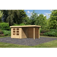 KARIBU Gartenhaus »Askola«, Holz, BxHxT: 433 x 211 x 217 cm (Außenmaße inkl. Dachüberstand) - beige | Fichte KARIBU Gartenhaus »Askola«, Holz, BxHxT: 433 x 211 x 217 cm (Außenmaße inkl. Dachüberstand) - beige | Fichte