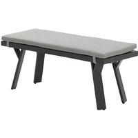 GARDEN IMPRESSIONS Beistellbank »Sergio«, Metall, 2-Sitzer, BxHxT: 110 x 40 x 45 cm – grau GARDEN IMPRESSIONS Beistellbank »Sergio«, Metall, 2-Sitzer, BxHxT: 110 x 40 x 45 cm – grau