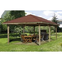 WEKA Carport »651«, Außenmaß BxT: 778 x 433 cm, grün – braun WEKA Carport »651«, Außenmaß BxT: 778 x 433 cm, grün – braun
