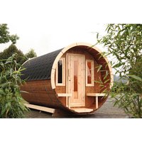 WOLFF FINNHAUS Gartenhaus »Campingfass 480«, Holz, BxHxT: 235 x 242 x 480 cm (Außenmaße inkl. Dachüberstand) – beige WOLFF FINNHAUS Gartenhaus »Campingfass 480«, Holz, BxHxT: 235 x 242 x 480 cm (Außenmaße inkl. Dachüberstand) – beige