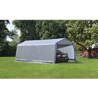 SHELTERLOGIC Foliengarage, BxT: 300 x 610 cm (Außenmaße), Polyethylen (PE) – grau SHELTERLOGIC Foliengarage, BxT: 300 x 610 cm (Außenmaße), Polyethylen (PE) – grau