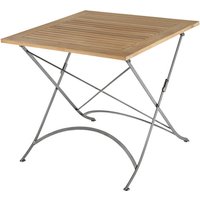 CASAYA Biergarten-Klapptisch »Bari«, braun/silberfarben, BxT: 80 x 74 cm CASAYA Biergarten-Klapptisch »Bari«, braun/silberfarben, BxT: 80 x 74 cm