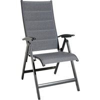 CASAYA Klappsessel »Lacona«, Metall, BxHxT: 57 x 115 x 74 cm – grau CASAYA Klappsessel »Lacona«, Metall, BxHxT: 57 x 115 x 74 cm – grau