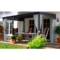 LECO Überdachung »Überdachung«, Breite: 400 cm, Dach: Polycarbonat (PC), grau LECO Überdachung »Überdachung«, Breite: 400 cm, Dach: Polycarbonat (PC), grau