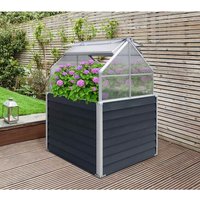 Westmann Hochbeet, BxHxL: 120 x 169 x 120 cm, galvanisierter Stahl – grau Westmann Hochbeet, BxHxL: 120 x 169 x 120 cm, galvanisierter Stahl – grau