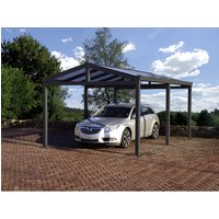 GARDENDREAMS Carport »Satteldachcarport«, B x T x H: 610 x 700 x 303 cm, anthrazit – grau GARDENDREAMS Carport »Satteldachcarport«, B x T x H: 610 x 700 x 303 cm, anthrazit – grau