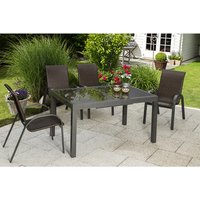 MERXX Gartenmöbelset »Varese«, 4 Sitzplätze, Aluminium/Kunststoff – braun Rabatt: 17 % MERXX Gartenmöbelset »Varese«, 4 Sitzplätze, Aluminium/Kunststoff – braun Rabatt: 17 %