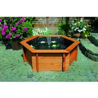 PROMADINO Hochteich, sechseckig, B x L: 222 x 192,5 cm – braun PROMADINO Hochteich, sechseckig, B x L: 222 x 192,5 cm – braun