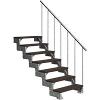 DOLLE Außentreppe »Gardentop«, 7 Vollstufen, braun, 126 cm Geschosshöhe DOLLE Außentreppe »Gardentop«, 7 Vollstufen, braun, 126 cm Geschosshöhe