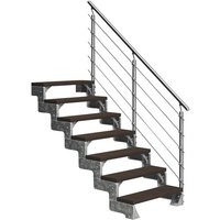 DOLLE Außentreppe »Gardentop«, 7 Vollstufen, braun, 126 cm Geschosshöhe DOLLE Außentreppe »Gardentop«, 7 Vollstufen, braun, 126 cm Geschosshöhe