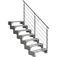DOLLE Außentreppe »Gardentop«, 7 Einlegestufen, silber, 126 cm Geschosshöhe – silberfarben DOLLE Außentreppe »Gardentop«, 7 Einlegestufen, silber, 126 cm Geschosshöhe – silberfarben