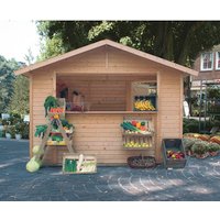 KARIBU Gartenhaus »Marktstand 2«, Holz, BxHxT: 329 x 248 x 202 cm (Außenmaße inkl. Dachüberstand) – beige KARIBU Gartenhaus »Marktstand 2«, Holz, BxHxT: 329 x 248 x 202 cm (Außenmaße inkl. Dachüberstand) – beige