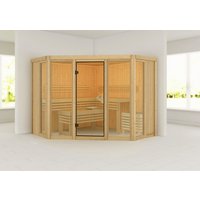 KARIBU Sauna »Ehmja 2«, BxHxT:231 x 198 x 231 cm, ohne Dachkranz – beige KARIBU Sauna »Ehmja 2«, BxHxT:231 x 198 x 231 cm, ohne Dachkranz – beige