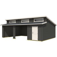 LASITA MAJA Blockgarage »Hawaii«, BxT: 820 x 579,6 cm (Außenmaß), Holz – grau LASITA MAJA Blockgarage »Hawaii«, BxT: 820 x 579,6 cm (Außenmaß), Holz – grau