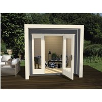 WEKA Ferienhaus »Design 263 Gr.1«, Holz, BxHxT: 245 x 227 x 235 cm (Außenmaße inkl. Dachüberstand) – grau | Fichte | 5,62 m² WEKA Ferienhaus »Design 263 Gr.1«, Holz, BxHxT: 245 x 227 x 235 cm (Außenmaße inkl. Dachüberstand) – grau | Fichte | 5,62 m²