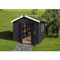 WEKA Gartenhaus »Schwedenhaus Gr. 3«, Holz, BxHxT: 277 x 230 x 246 cm (Außenmaße inkl. Dachüberstand) – grau WEKA Gartenhaus »Schwedenhaus Gr. 3«, Holz, BxHxT: 277 x 230 x 246 cm (Außenmaße inkl. Dachüberstand) – grau