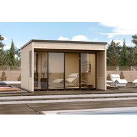 WEKA Gartenhaus »Cubilis 2.0 Gr.1«, Holz, BxHxT: 388 x 249 x 380 cm (Außenmaße inkl. Dachüberstand) – beige WEKA Gartenhaus »Cubilis 2.0 Gr.1«, Holz, BxHxT: 388 x 249 x 380 cm (Außenmaße inkl. Dachüberstand) – beige