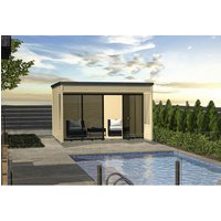 WEKA Gartenhaus »Cubilis 2.0 Gr.2«, Holz, BxHxT: 388 x 249 x 480 cm (Außenmaße inkl. Dachüberstand) – beige WEKA Gartenhaus »Cubilis 2.0 Gr.2«, Holz, BxHxT: 388 x 249 x 480 cm (Außenmaße inkl. Dachüberstand) – beige