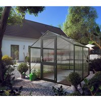 KGT Gewächshaus »Rose«, 5,06 m², Kunststoff/Aluminium, winterfest – grau KGT Gewächshaus »Rose«, 5,06 m², Kunststoff/Aluminium, winterfest – grau